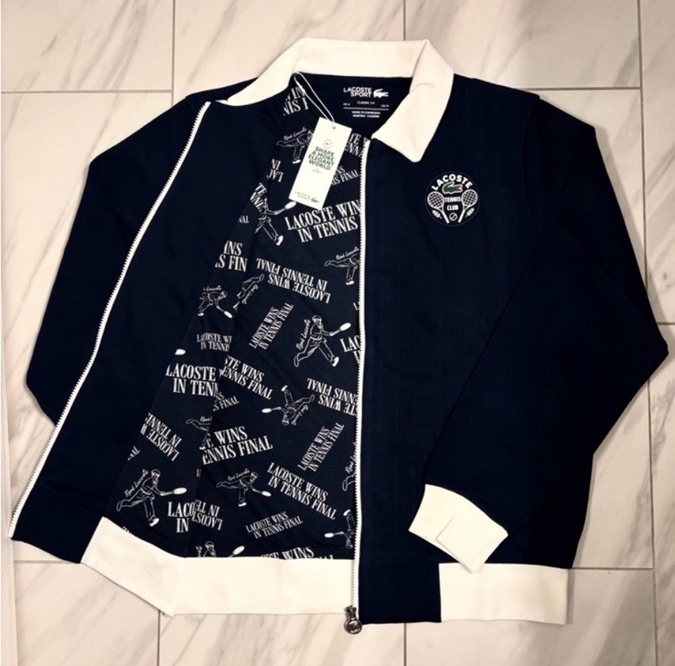LACOSTE トラックジャケット US XS ラコステ LACOSTE ジャージ モノグラム ジャカード トラックジャケット