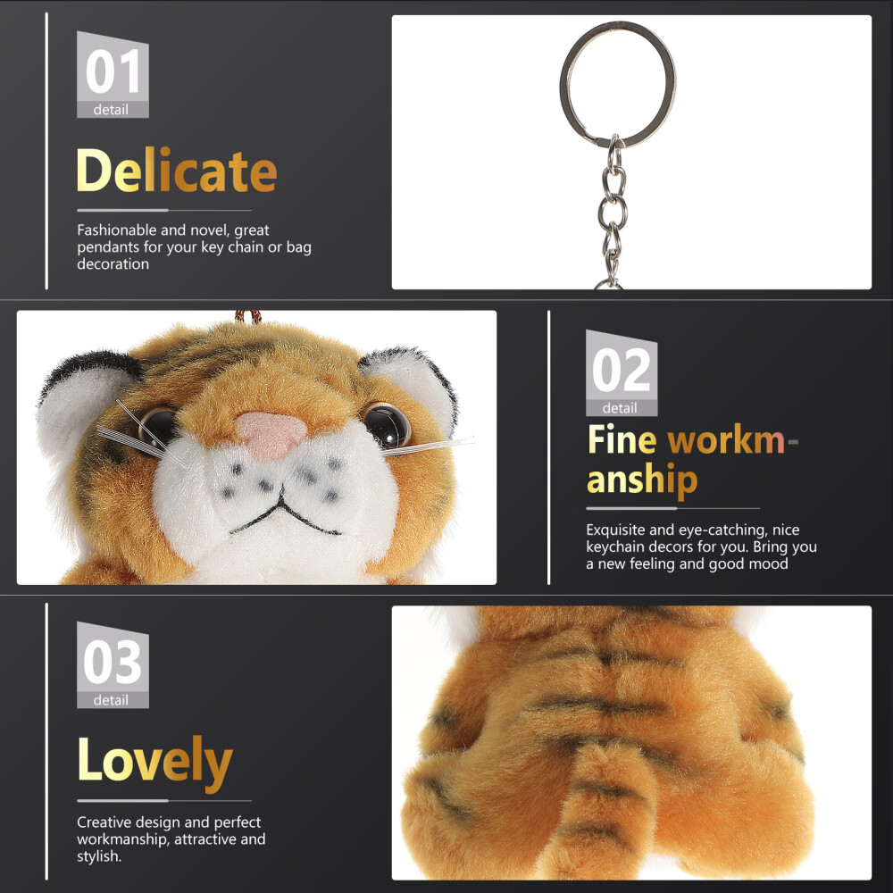 2 Pcs Doll Pendant Plush Toy Hanging Key Chain Cute Keychains Miss