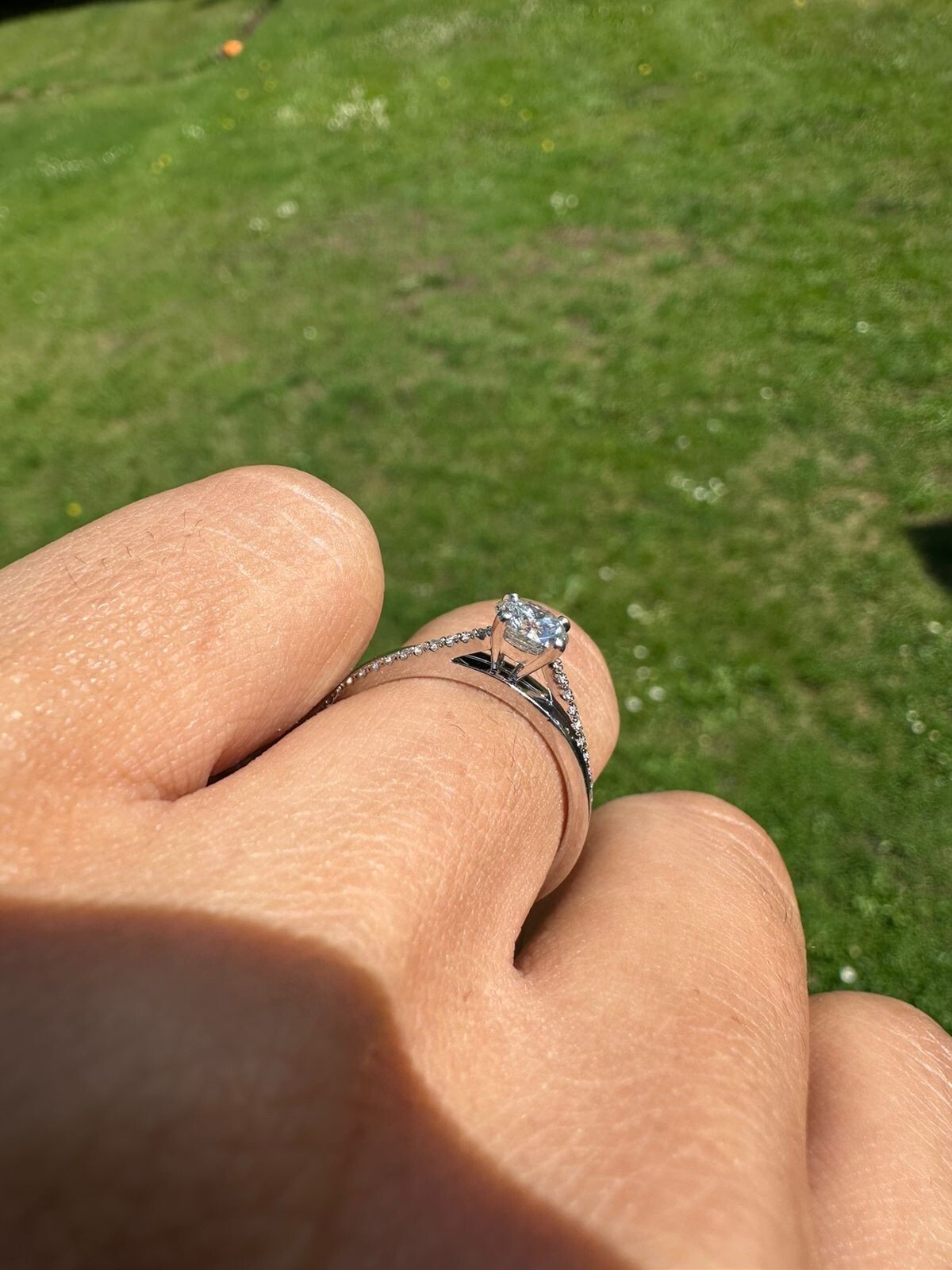 De Beers Engagement Ring The Promise Solitaire Diamond Ring eBay