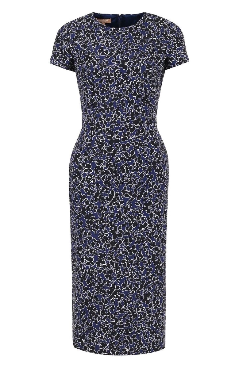 NWT MSRP 198 Michael Kors Navy And White Floral Dress Women Size 6 Neiman Marcus