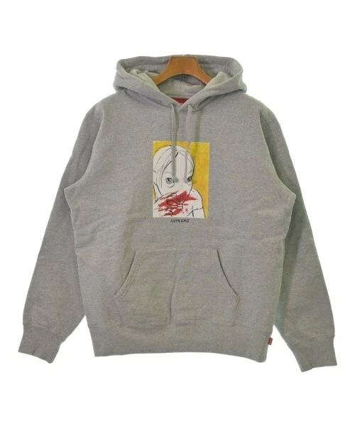 Sweat à capuche Supreme gris M 2200525345022