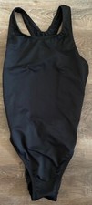 DOLFIN NWT Ocean Performance Solid Black One Piece Swimsuit Size 34 NEW 