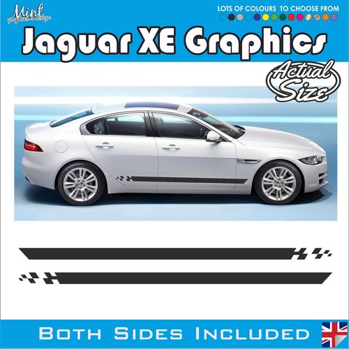 Jaguar XE XF Side Custom Stripes R Sportbrake Decals Stickers Graphics 014