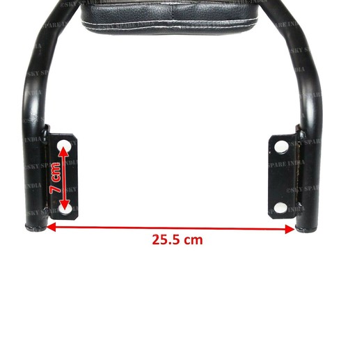 Fits Royal Enfield Twins Interceptor 650 cc Back Rest With Cushion Black - Picture 5 of 6