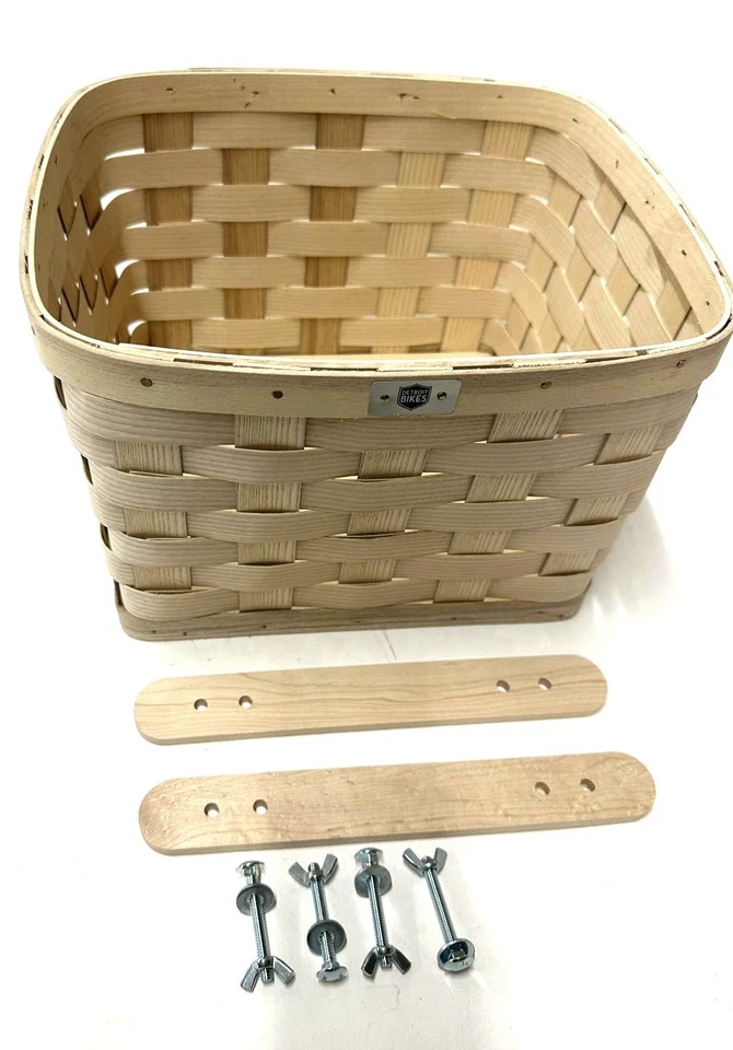 Cesta portaequipajes trasero Detroit Bikes madera natural de Peterboro montaje universal Foto 2 de 4