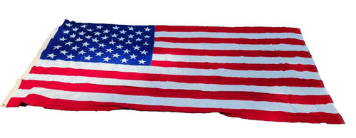 Vtg US Flag Valley Forge Cotton Bunting BEST American 50 Stars Large 112" x 56" - Picture 5 of 10