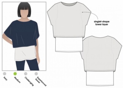 Style Arc Schnittmuster Dahlie Tunika Damen Größen 4-16