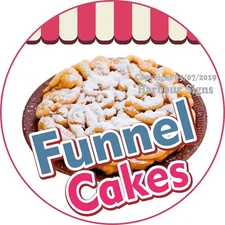 Funnel Cakes DECAL (Choose Your Size) Concession Food Truck Vinyl Circle Sticker