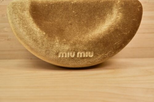 Miu Miu Sunglasses Eyeglasses Olive Velvet Hard Case - Picture 3 of 8