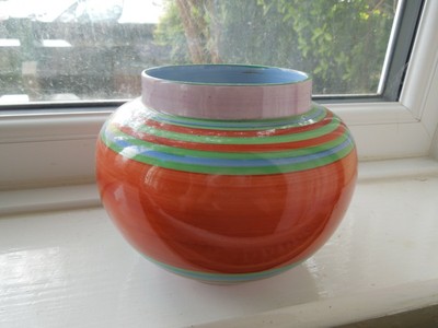 Lovely Clarice Cliff Liberty Stripe Vase Stunning Ebay