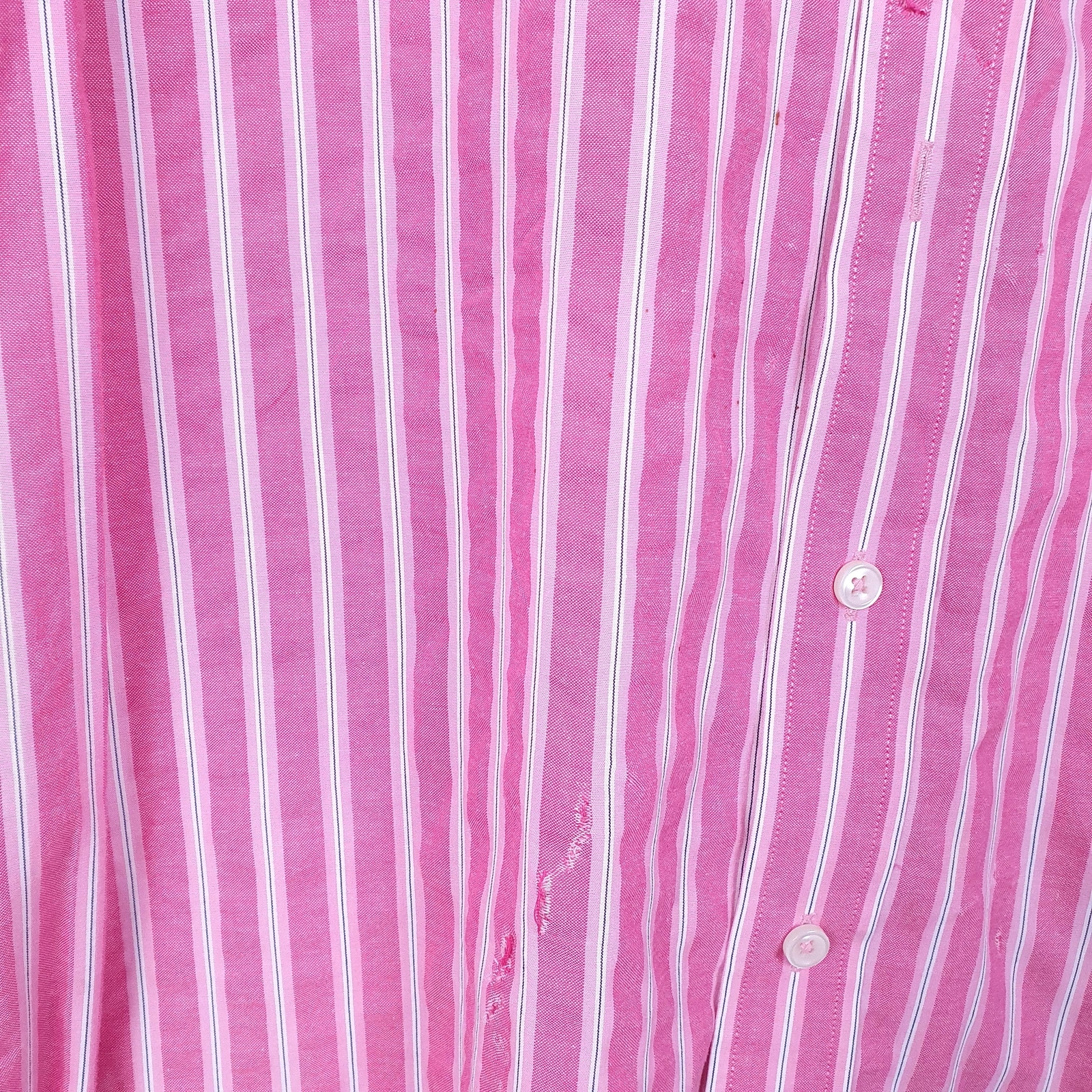 TOMMY HILFIGER Pink Striped Shirt Long Sleeve Casual Mens XL image 4