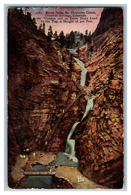 Postcard CO Seven Falls So. Cheyenne Canon Vintage Standard View Card