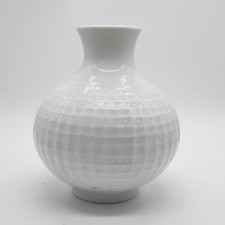 4.4 White OP ART Vase Porzellanvase By Eschenbach