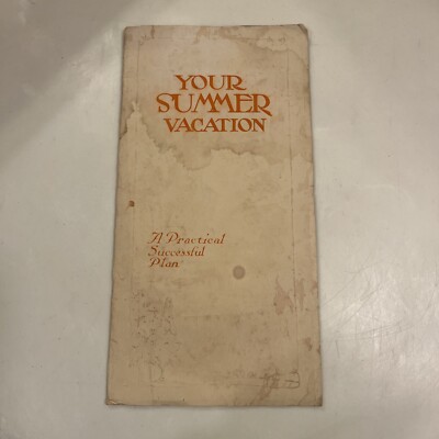 Your Summer Vacation Teachers Planning Guide c1920s Vintage