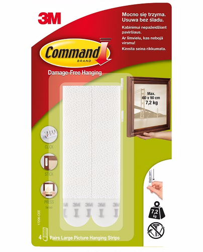 3M Command Decorating Hooks Strips Self Adhesive Wall Hanger Frames Lights Xmas - Picture 29 of 74