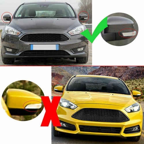 Pair For Ford Focus MK2 08~11/MK3 11~14 Carbon Fiber Door Side Mirror Cover Trim - Picture 2 of 10