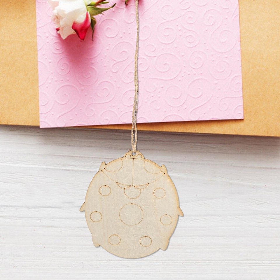 60 Pcs Wooden Cutouts Wood Crafts Wooden Slices Blank DIY eBay