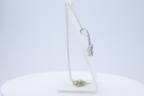 0,9 Carati Blu Topazio Design Pendente 925 Argento Collana Catena Topazio Cielo - Foto 10 di 12