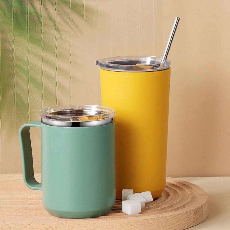 Taza con Tapa Simple Oficina Taza Ins Estilo Agua Vaso Tarde Té Estilo Nórdico Foto 2 de 4