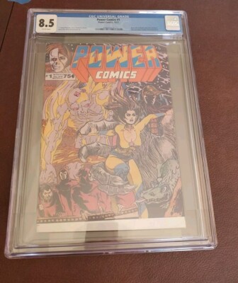 1977 POWER COMICS #1  8.5 Cgc WHITE PAGES.