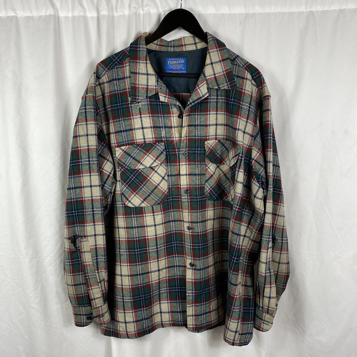 Vintage 70s Pendleton Flannel Wool Shirt XL | eBay