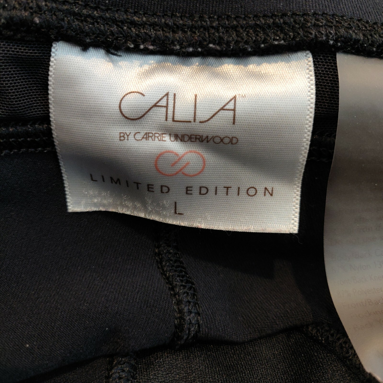 Calia Carrie Underwood Limited Edition Black Onyx Velvet Pieced Leggings Large