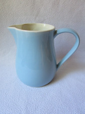 WAKU Foreign alter Milchkrug Keramik Kanne Krug hellblau feuerfest 0,8L Top!