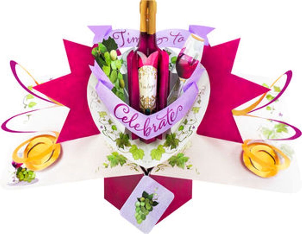 Time To Celebrate 3D Pop Up Greeting Card Adult Open Family Second Nature