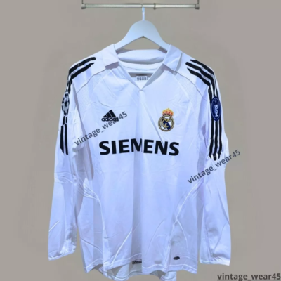 Roberto Carlos #3 Real Madrid jersey 2005/2006 Long Sleeve White