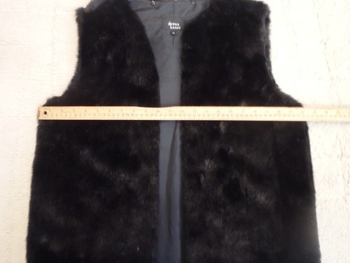 Dean Basso Vest Womens Medium Faux Fur Open Lined - Picture 9 of 10