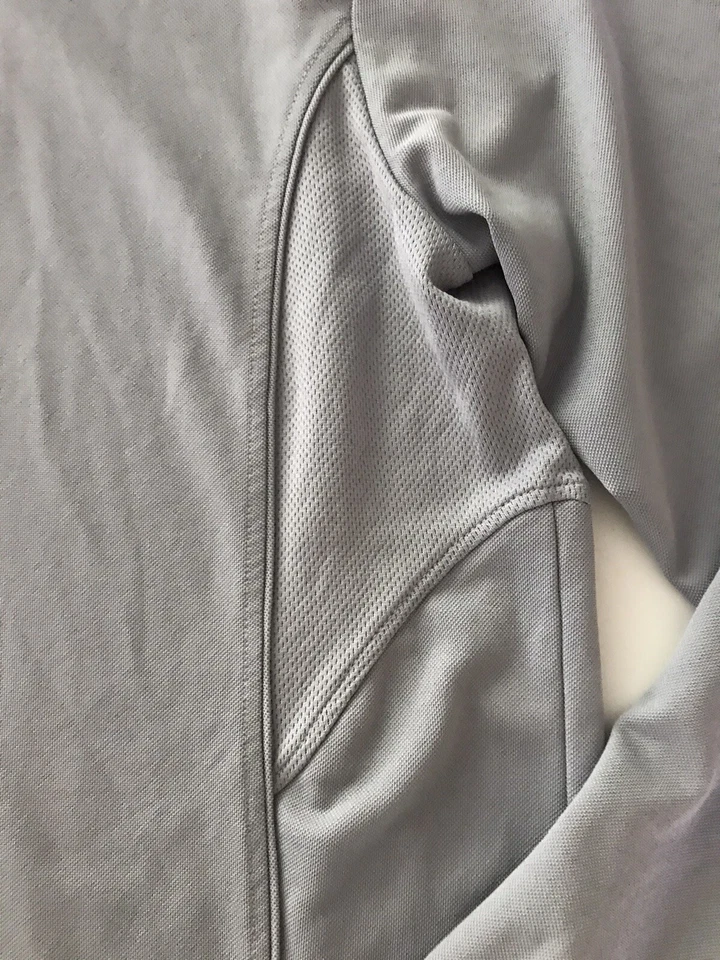 FILA Sport Polo Golf Hombres S Camisa Gris Manga Larga Rendimiento Golf Pull Over Foto 4 de 4