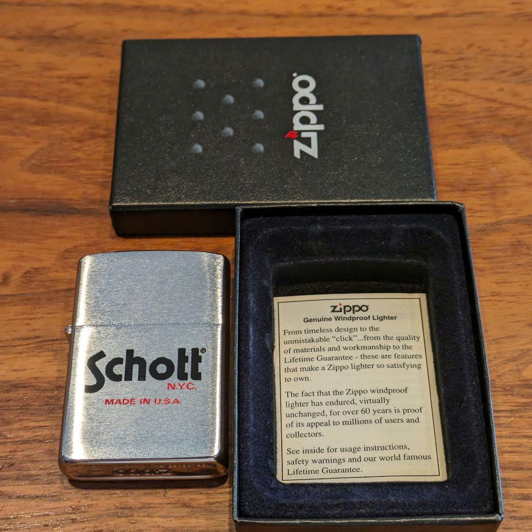 92 Vintage Schott Silver Chrome Zippo | eBay