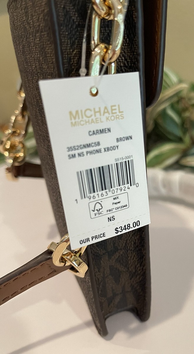 MICHAEL KORS CARMEN SMALL NS PHONE CHAIN CROSSBODY BAG