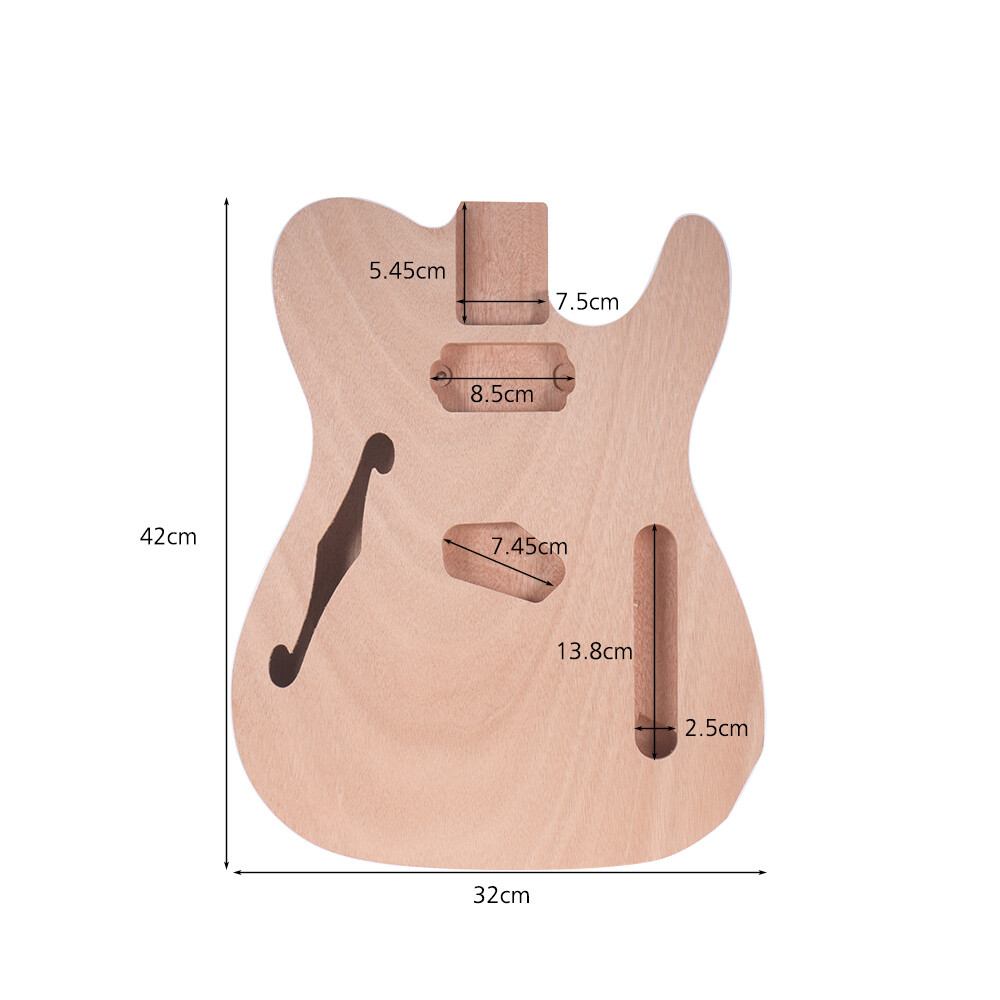 Unfinished Electric Guitar Body Blank Guitar Body Barrel DIY Mahogany