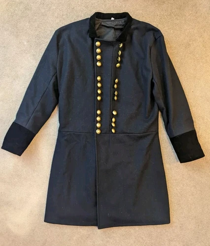 Civil War Officer Coat Sz 40 Reenactment Wool Union frock Blue Double Breast