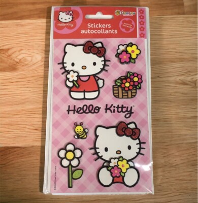 Hello Kitty Sanrio 2005 Sandylion Stickers 3D HTF NOS Sparkly Stationary