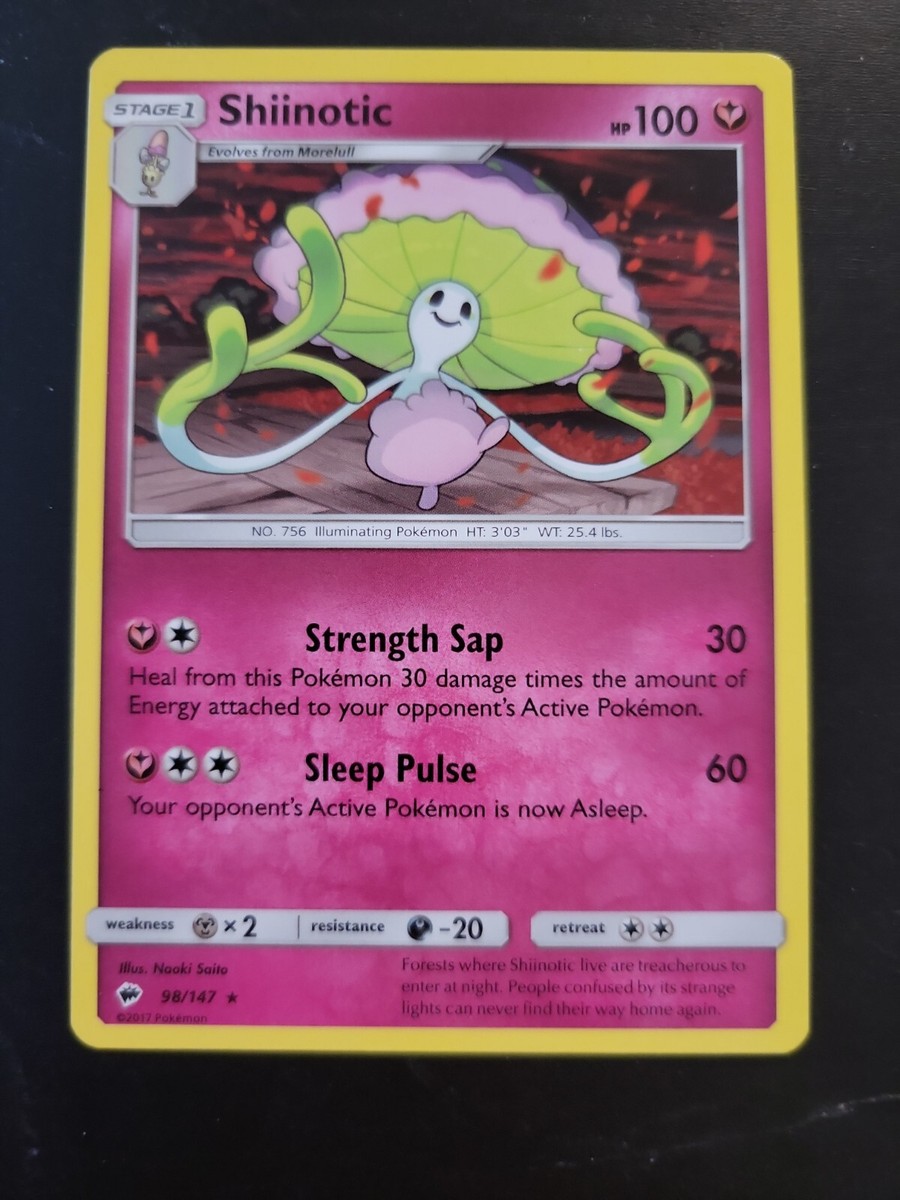 Pokemon TCG Card 2017 Burning Shadows - Shiinotic 98/147