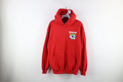 Vintage Mens Small Spell Out Horizon Organic Milk Cow Hoodie