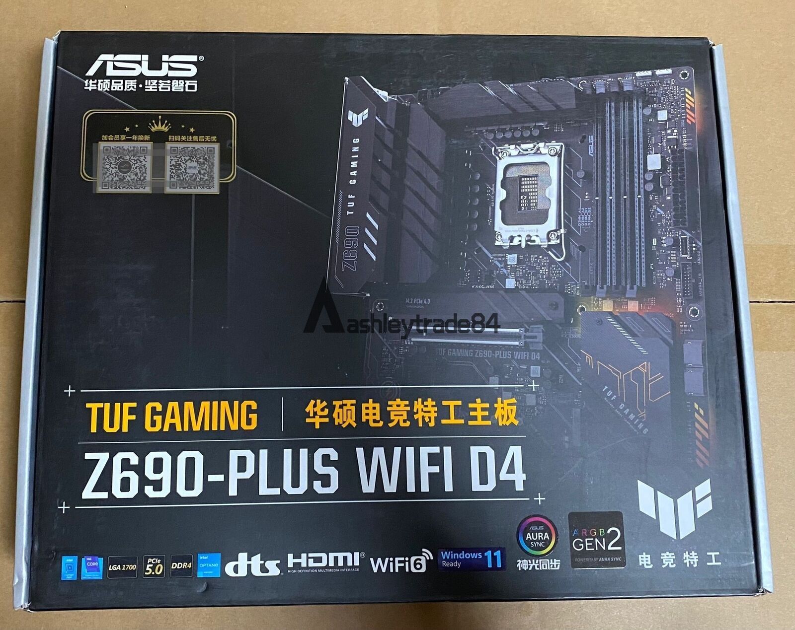 One New TUF GAMING Z690-Plus WIFI D4 LGA1700 Desktop Motherboard #F22