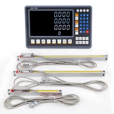 TOAUTO 2/3 Axis 8'' Digital Readout LED Dro Glass Linear Scale for Milling Lathe