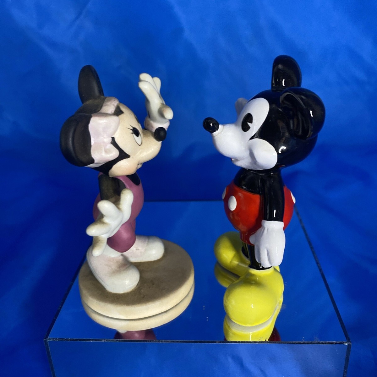 ヴィンテージ　 フィギュア　Mickey 　Minnie　レトロ　レア Vintage Walt Disney Mickey And Minnie Mouse Ceramic