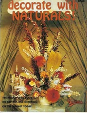 Decorate with Naturals Rattan Floral Arrangements Vintage 1970's Craft Book #508