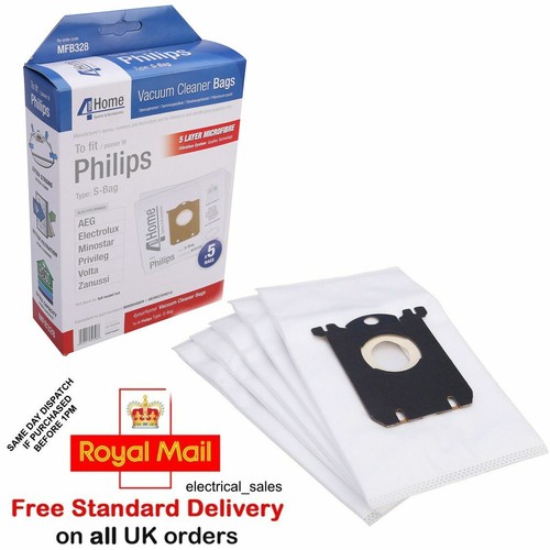 FITS PHILIPS ZANUSSI ELECTROLUX VACUUM CLEANER MICROFIBRE S CLASS DUST BAGS x 10 - Picture 2 of 7