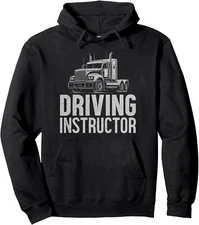 HOT-Semi Truck Driving Instructor Truck Driver Driving Unisex Hooded Sweatshirt