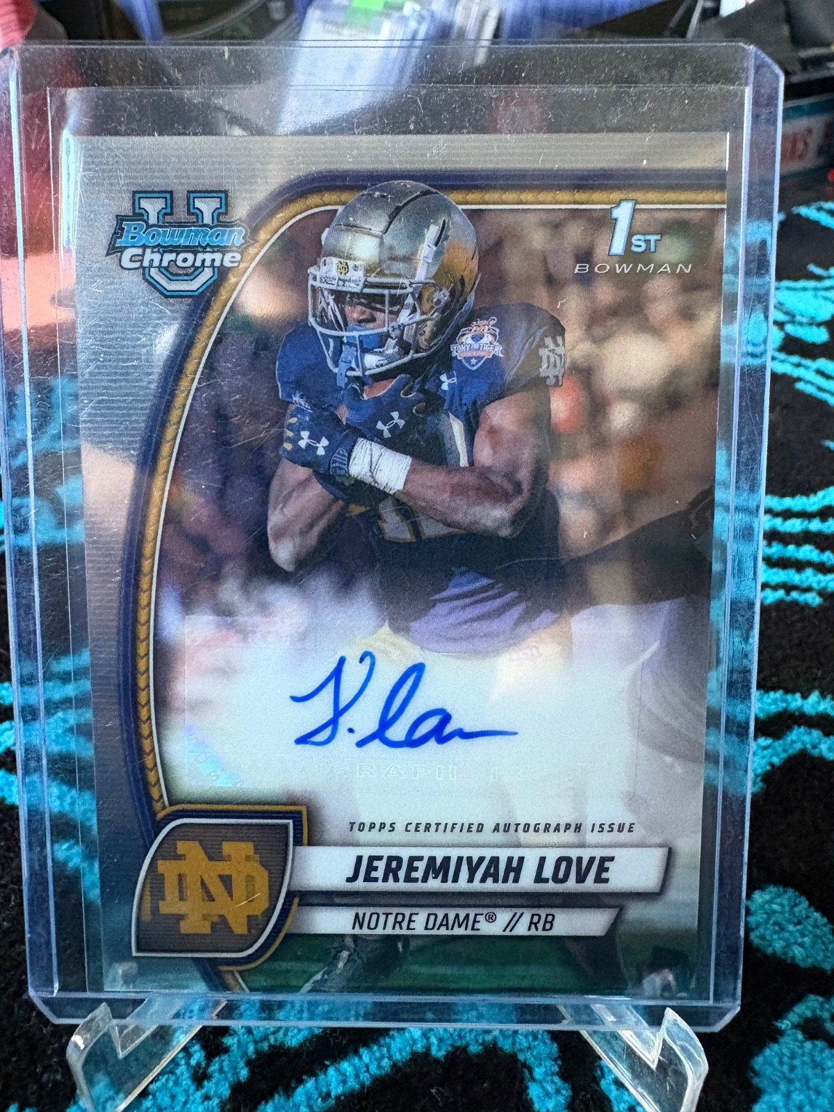 2024 Bowman Chrome U Jeremiyah Love Prospect 1st Auto #PA-JLO Notre Dame