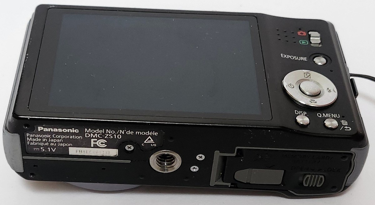 Panasonic Lumix DMC-ZS10 14.1MP Digital Camera Black Tested Dots