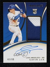 2020 Panini Immaculate 47/99 Gavin Lux #117 RPA Rookie Patch Auto RC 0ld5