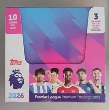 IN STOCK 2026 Topps Premier League Debut Soccer Trading Cards 28 Pack Box Sealed