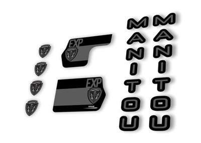 Manitou Mattoc Expert 2020 Gabel Federung Aufkleber Kit Sticker Set Grau