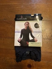 Cuddl Duds Black Warm Layer Top Size XS New